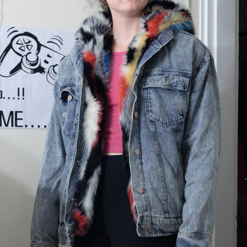 Forever 21 Faux Fur Lined Jean Jacket